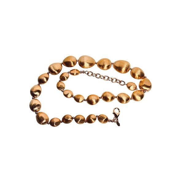 Bronzo Italia Graduated Satin Nugget Necklace (6289) - Picture 6 of 8